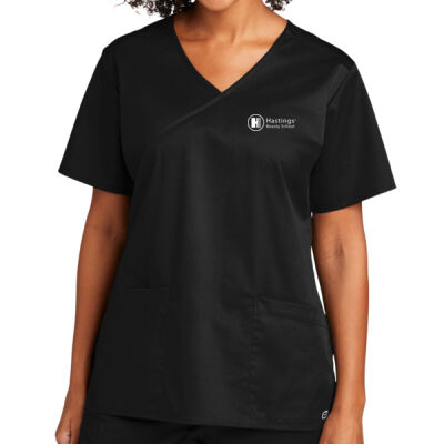 HBS Embroidered Women's WorkFlex™ Mock Wrap Top Thumbnail