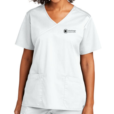 HBS Embroidered Women's WorkFlex™ Mock Wrap Top 2 Thumbnail