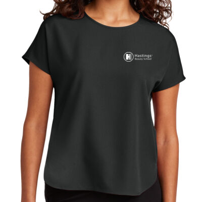 HBS Embroidered Women's Stretch Crepe Crew Thumbnail