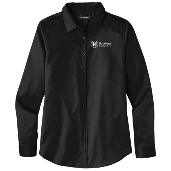 HBS Embroidered Ladies Long Sleeve SuperPro React Twill Shirt Thumbnail
